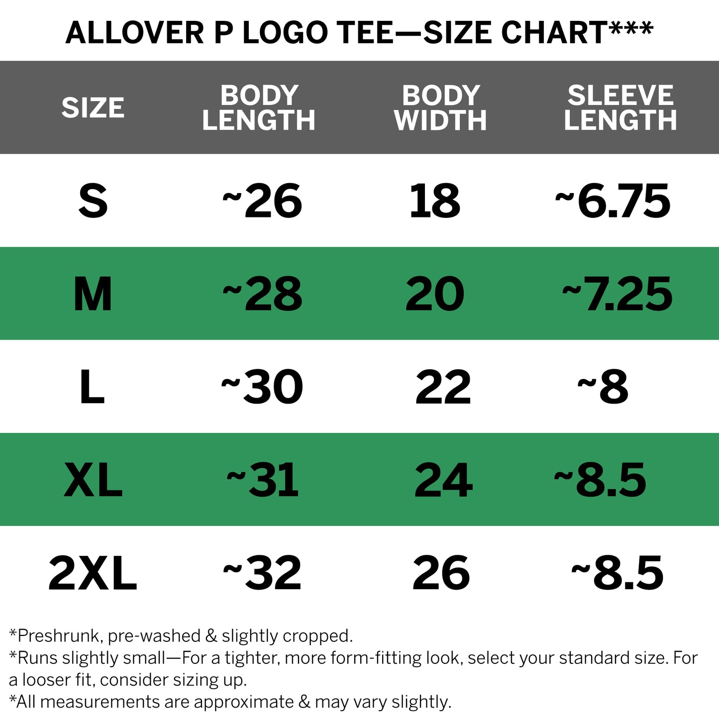Allover P Logo Tee
